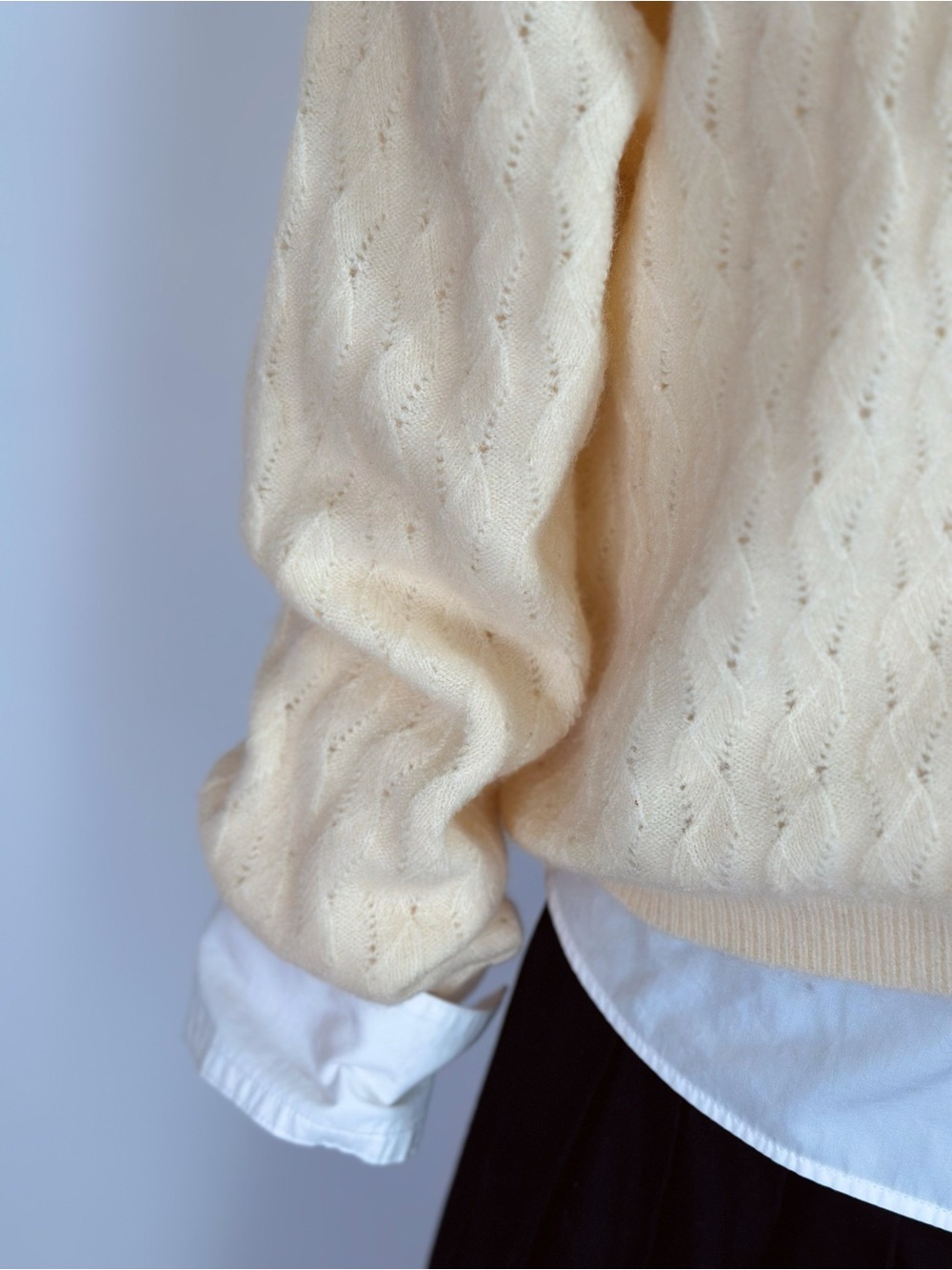 J.Crew Like New Soft Wool Blend Textured Knit Cardigan Women’s XS Cream - Picture 9 of 12